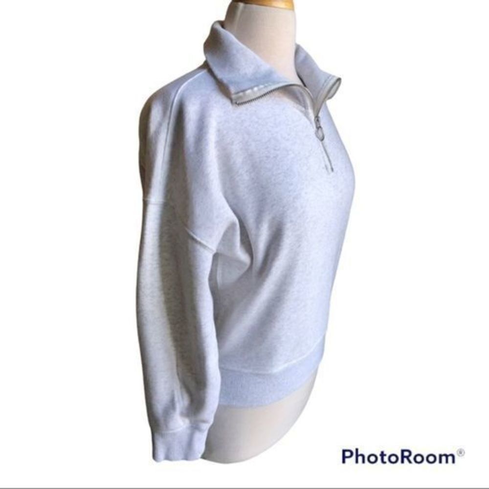 Athleta cozy karma fog heather gray half zip hoodie xs - Picture 6 of 9